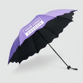 時尚花邊摺疊雨傘