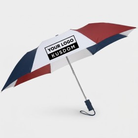 Automatic Folding 42-Inch Portable Umbrella - Red/White/Blue