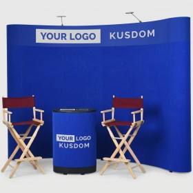 Curved Promotional Display Stand - 10ft Kit - Header Panel