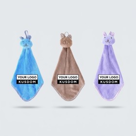 Hanging Cartoon Coral Fleece Absorbent Towel