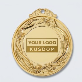 Botanical Engraved Metal Medal