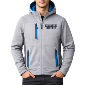 Stylish Color-Block Hooded Wool Jacket - Men's