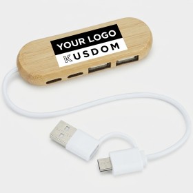 Eco-Friendly Bamboo Multi-Port Charger