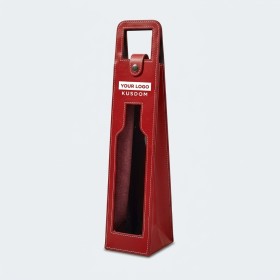 Elegant Hollow Leather Wine Bag