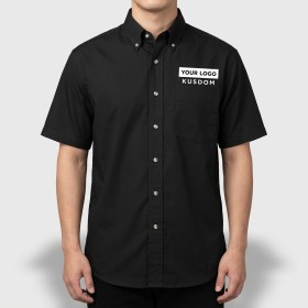 Premium Washed Cotton Short-Sleeve Shirt