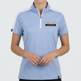 女士時尚拉鏈Polo衫