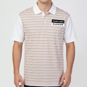 Men's Striped Sports Polo Shirt
