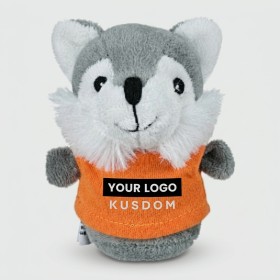 Cute Short-Haired Wolf Plush