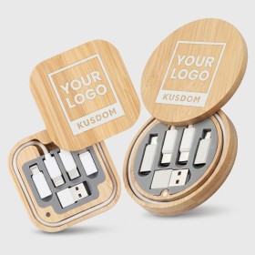 Eco-Friendly Bamboo Multi-Function Cable Organizer