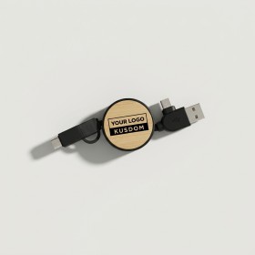 Expandable Bamboo Charging Cable