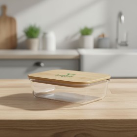 Bamboo Lid Glass Food Storage Box