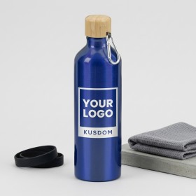 Bamboo Lid Aluminum Water Bottle