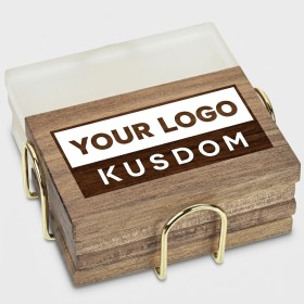 Eco-Friendly Wooden Coaster and Resin Set