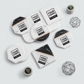 Customized Marble Pattern Ceramic Coaster
