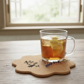 Elegant Floral Cork Coaster