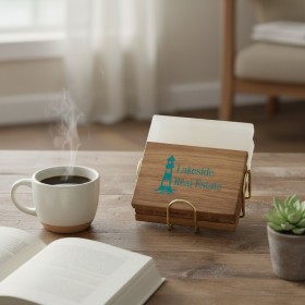 Eco-Friendly Wooden Coaster and Resin Set