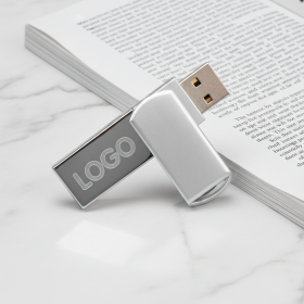 Crystal Metal Rotating USB Drive