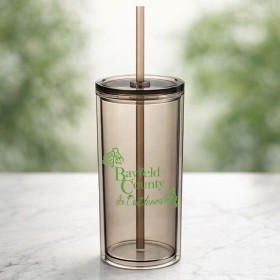 Eco-Friendly Double-Wall Insulated Cup (with Straw)