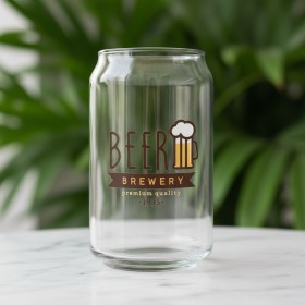 個性化彩色玻璃杯 - 16盎司