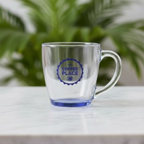 Colorful Base Glass Mug - 16 oz