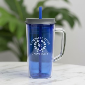 Double-Wall Insulated Water Bottle with Straw - 48 oz
