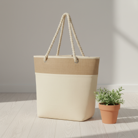Premium Burlap Canvas Tote Bag