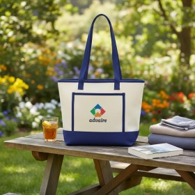 Classic Embroidered Canvas Tote Bag