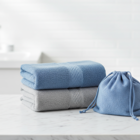 Cotton Drawstring Travel Towel