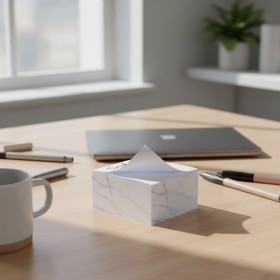 Marble Pattern Adhesive Sticky Notes Cube