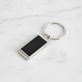 High-Gloss Metal Keyring