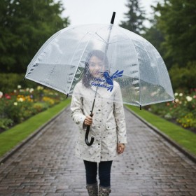 透明圓頂雨傘 - 時尚圓弧版