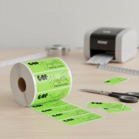 Business Non-Adhesive Label Roll - Rectangular Design
