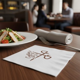 Premium White Single-Ply Lunch Napkins (Small Batch Customization)