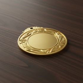 Botanical Engraved Metal Medal