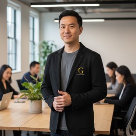 男士雙釦針織外套
