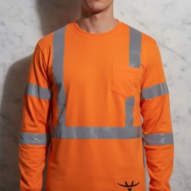 High Visibility Long Sleeve Pocket T-Shirt