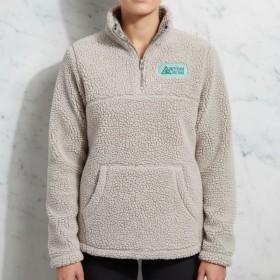 女款高絨聚酯拉鍊外套