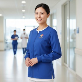 女款全拉鏈醫護外套