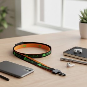 Dual Color Nylon Lanyard