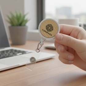 Bamboo Pattern Retractable ID Holder