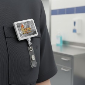 Antibacterial Retractable ID Holder