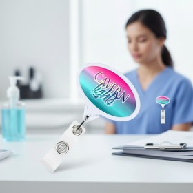 Antibacterial Round Badge Holder
