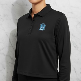 女士長袖休閒 Polo 衫