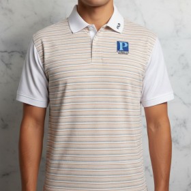 Men's Striped Sports Polo Shirt