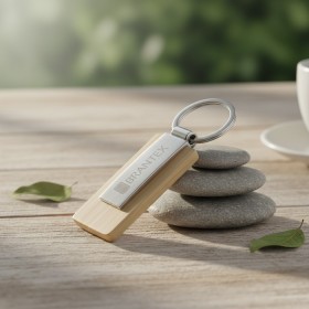 Eco-Friendly Bamboo Keychain