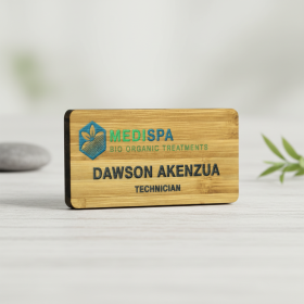 Eco-Friendly Bamboo Name Tag