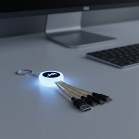 Illuminated Charging Cable Keychain