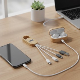Bamboo Pattern Dual-Head Charging Cable