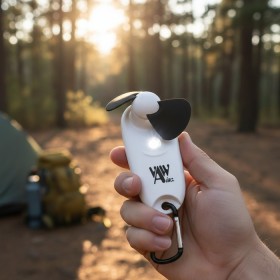 Portable Fan and Flashlight Combo