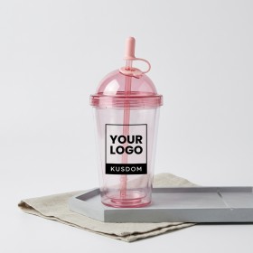 Double-Layer Straw Juice Cup